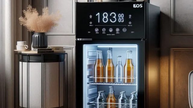 Frigobar EOS 88 Litros Duplex com Porta de Vidro Preto EFB140V 110V