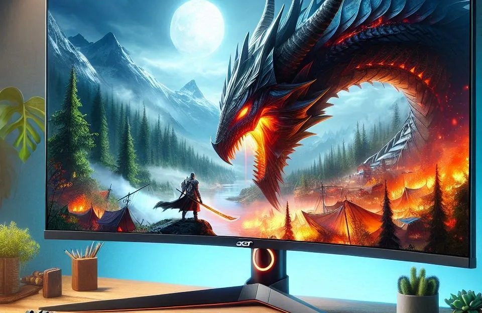 Monitor Gamer Acer Nitro ED270R: 27” Curvo, HDR10, 180Hz e 1ms