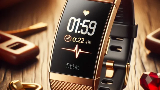 Fitbit Melroy Ouro/Vermelho - Monitor de Fitness com GPS e Saúde
