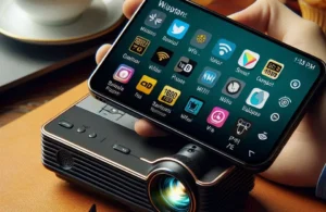 Mini Projetor Portátil WiFi Smart HD 1080P: Compacto e Potente