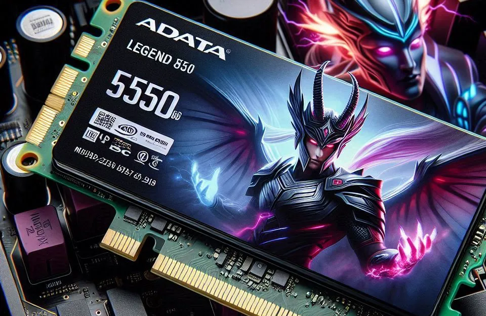 SSD Adata Legend 850 512GB NVMe M.2 2280 - Leitura até 5000MB/s e Gravação até 2700MB/s