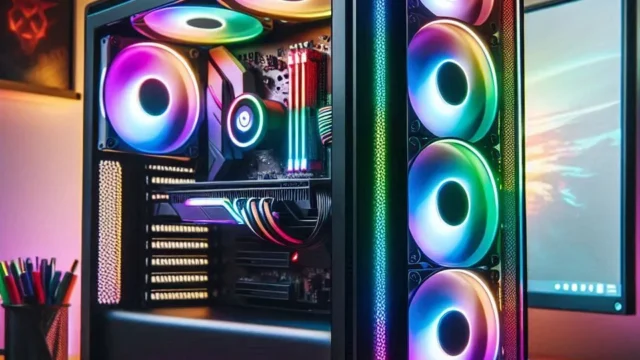 Gabinete Gamer com Frente em Vidro Curvo e 4 Ventoinhas RGB
