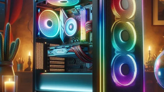 Gabinete Gamer Mancer Ward V2, Rainbow, Mid-Tower, Lateral de Vidro