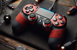 PlayStation DualSense Controle sem fio – Volcanic Red: Conforto e Tecnologia no Jogo