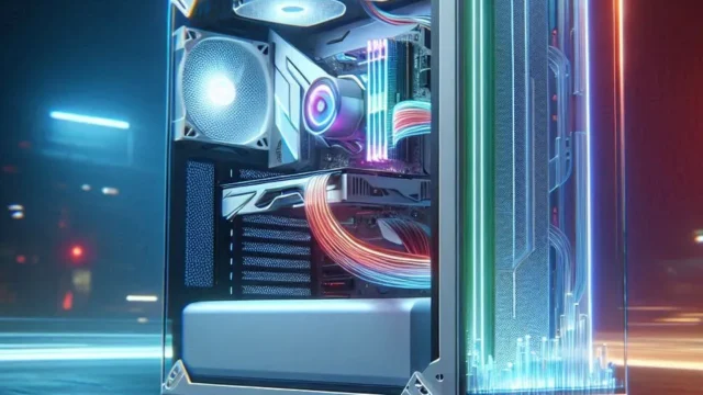 Gabinete Gamer Clarity Branco Lateral Vidro Fortrek