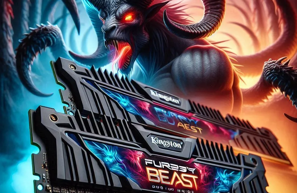 Memória Desktop Kingston Fury Beast RGB 16GB DDR4 3600 MHz