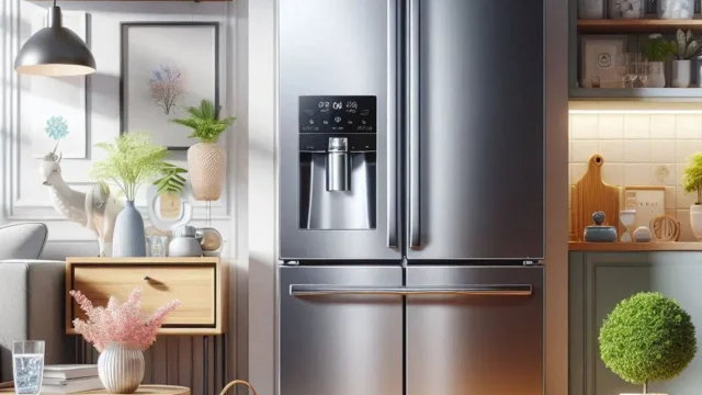 Geladeira Samsung RF49A Inverter Frost Free 3 Portas com Dispenser de Água 470L Inox Look