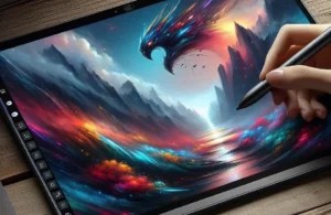 HUION Mesa Digitalizadora Kamvas 16: Tela Laminada e Caneta Sem Bateria