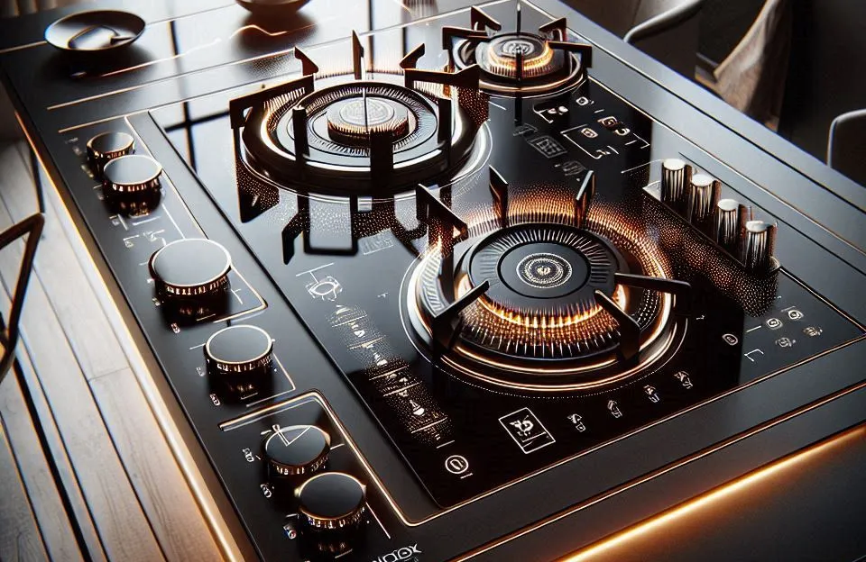 Cooktop a Gás KE4TP com Mesa de Vidro Preta Bivolt: Design Moderno e Potência