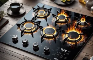 COOKTOP A GÁS KE4GP COM MESA DE VIDRO PRETA BIVOLT