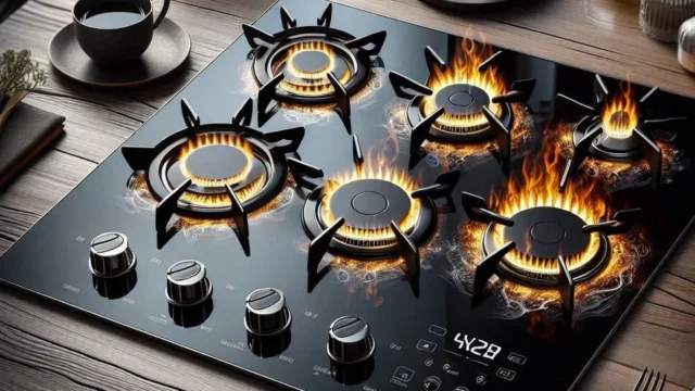COOKTOP A GÁS KE4GP COM MESA DE VIDRO PRETA BIVOLT