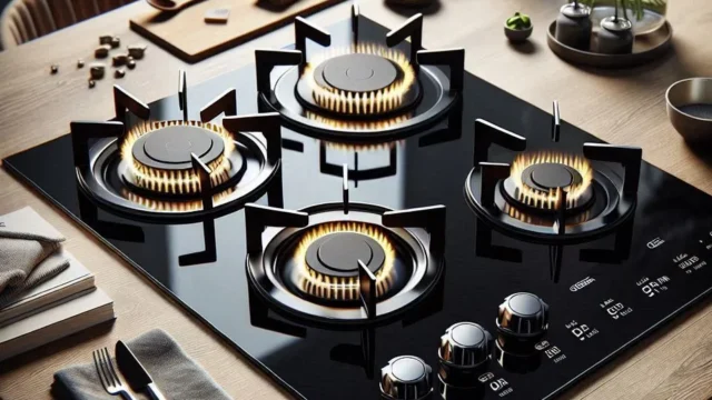 Fischer Cooktop à Gás 4 Bocas Fit Line Mesa Vidro Preto Bivolt