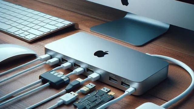 Hub USB C para iMac 24 polegadas: adaptador multifuncional para iMac M1/M3 com SSD M.2 NVMe, USB A 10Gbps, SD/TF