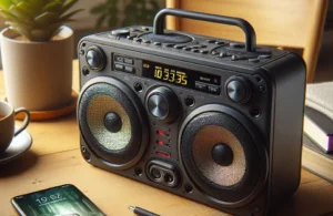 AIWA Boombox BBS01: Potência de 200W, Bluetooth 5.3 e 30h de Bateria