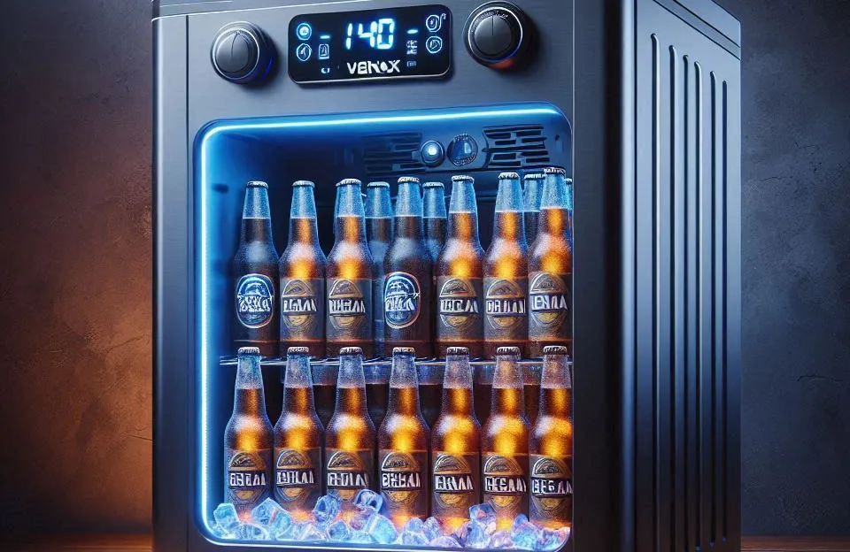 Cervejeira Venax Blue Light 100 Litros Porta Invertida Preto Fosco 110V 19919