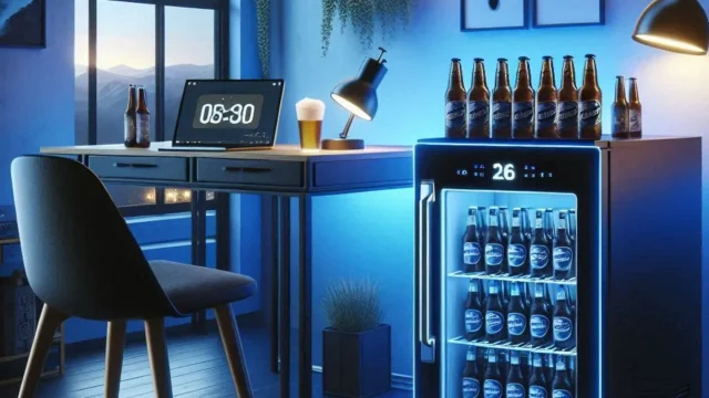 Cervejeira Blue Light 100L Preto 220V Porta de Vidro Venax