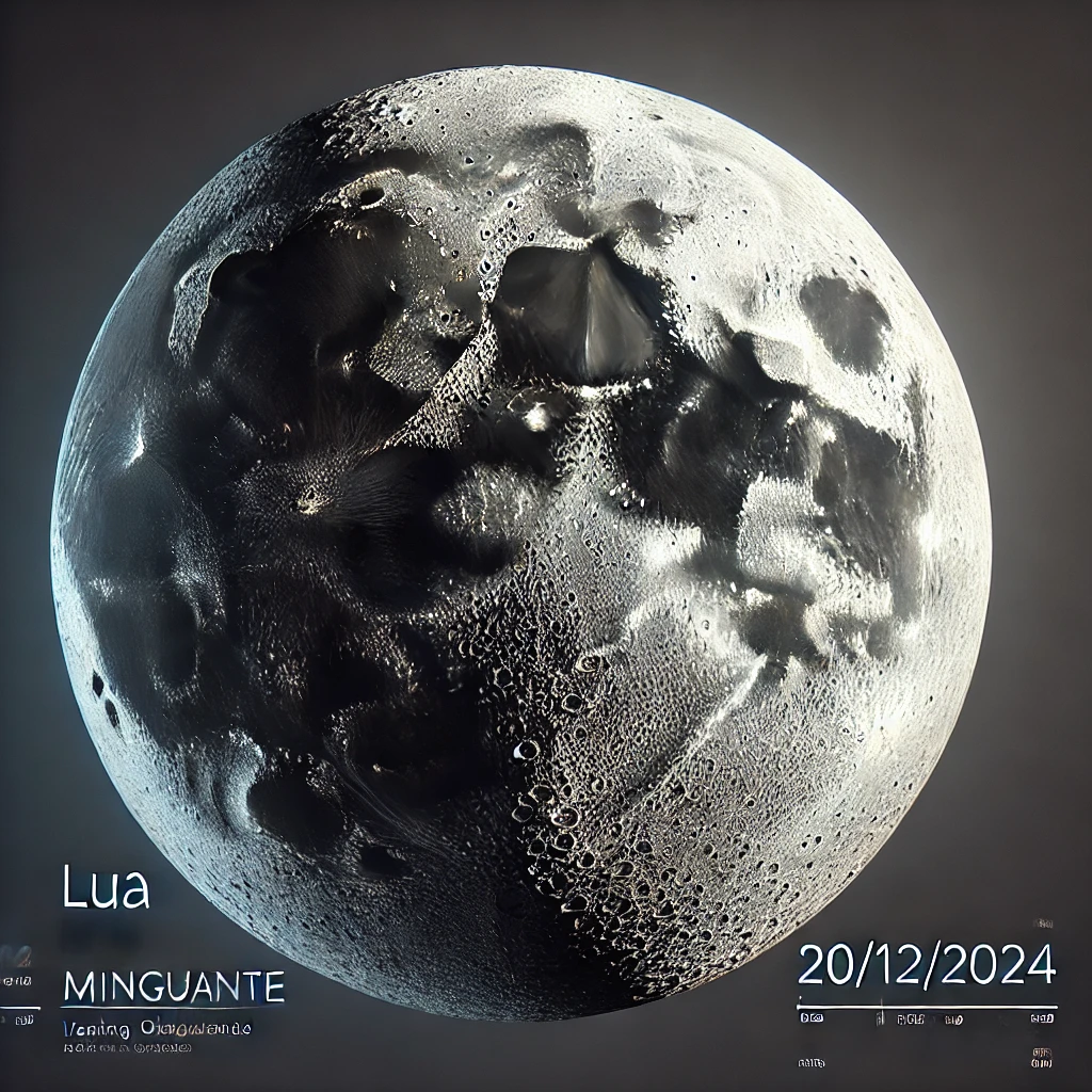 Fase da Lua Hoje: Minguante Gibosa - 20/12/2024