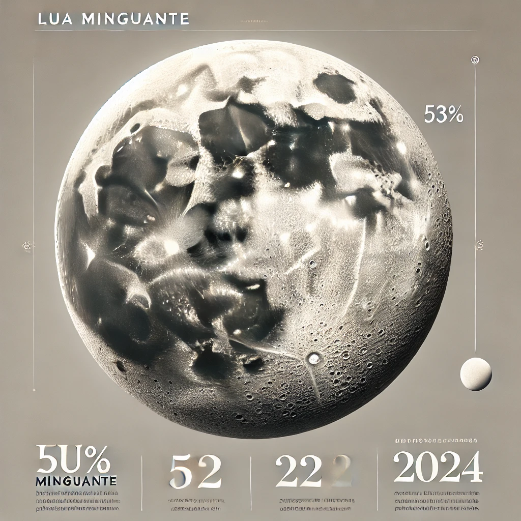 Fase da Lua Hoje: Minguante Gibosa - 22/12/2024