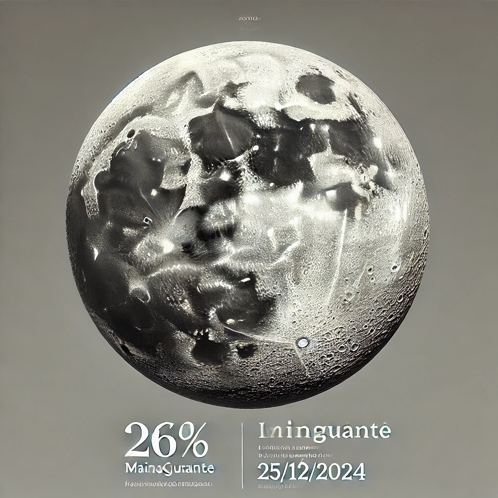 Fase da Lua Hoje: Lua Minguante - 25/12/2024