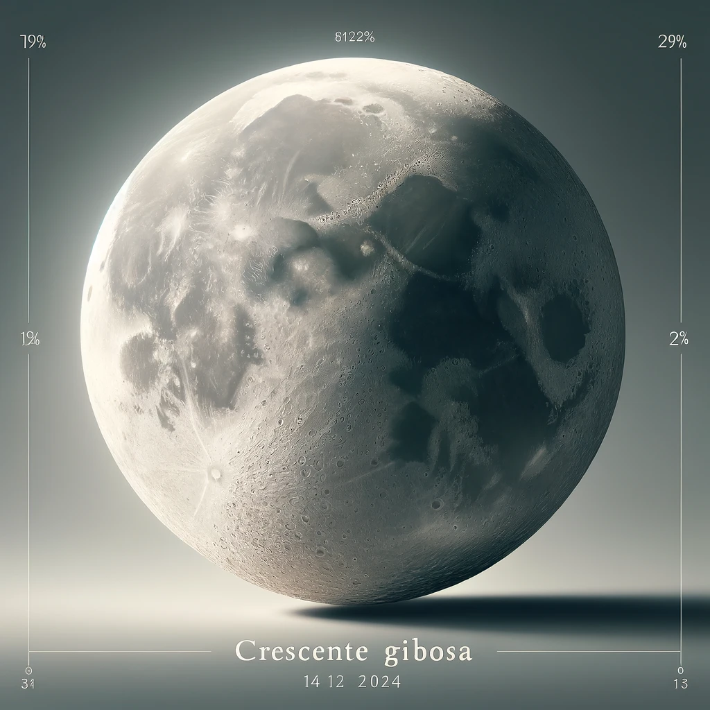 Fase da Lua Hoje: Crescente Gibosa - 14/12/2024