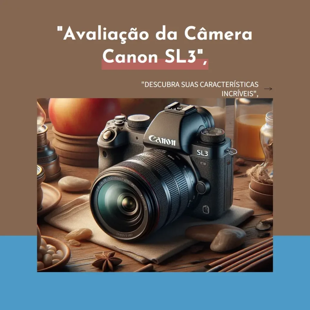 Câmera Canon SL3 DSLR com 24.1MP, 3", Gravação em Full HD