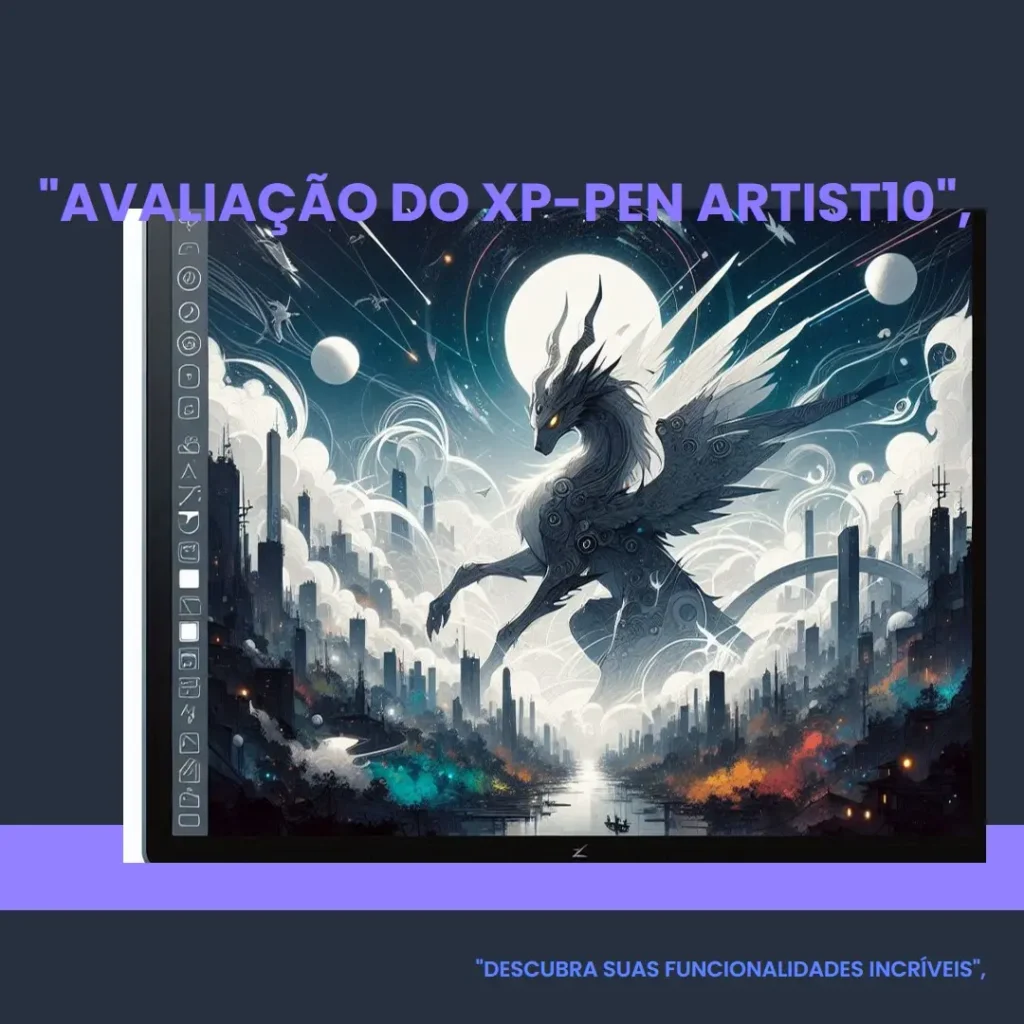 XP-PEN Mesa Digitalizadora Artist10: Tela de 10,1" e Sensibilidade de 8192 Níveis