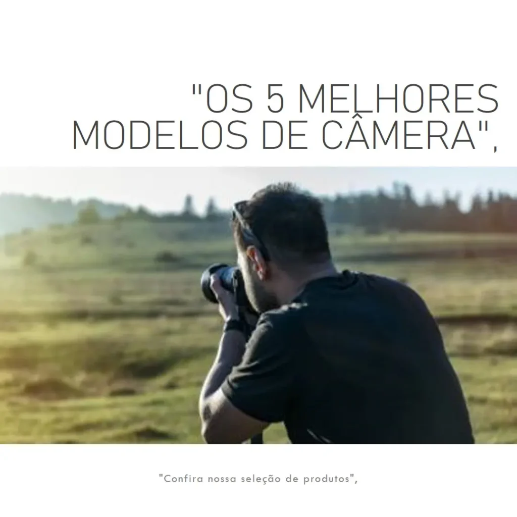 Os 5 Melhores Modelos de  camera Canon sl3
