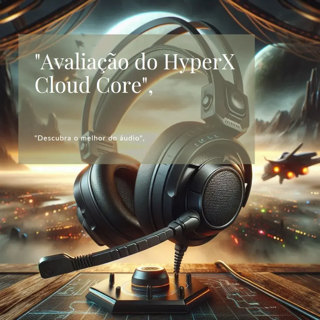 HyperX Cloud Core Fone de ouvido para jogos com Som Surround 7.1