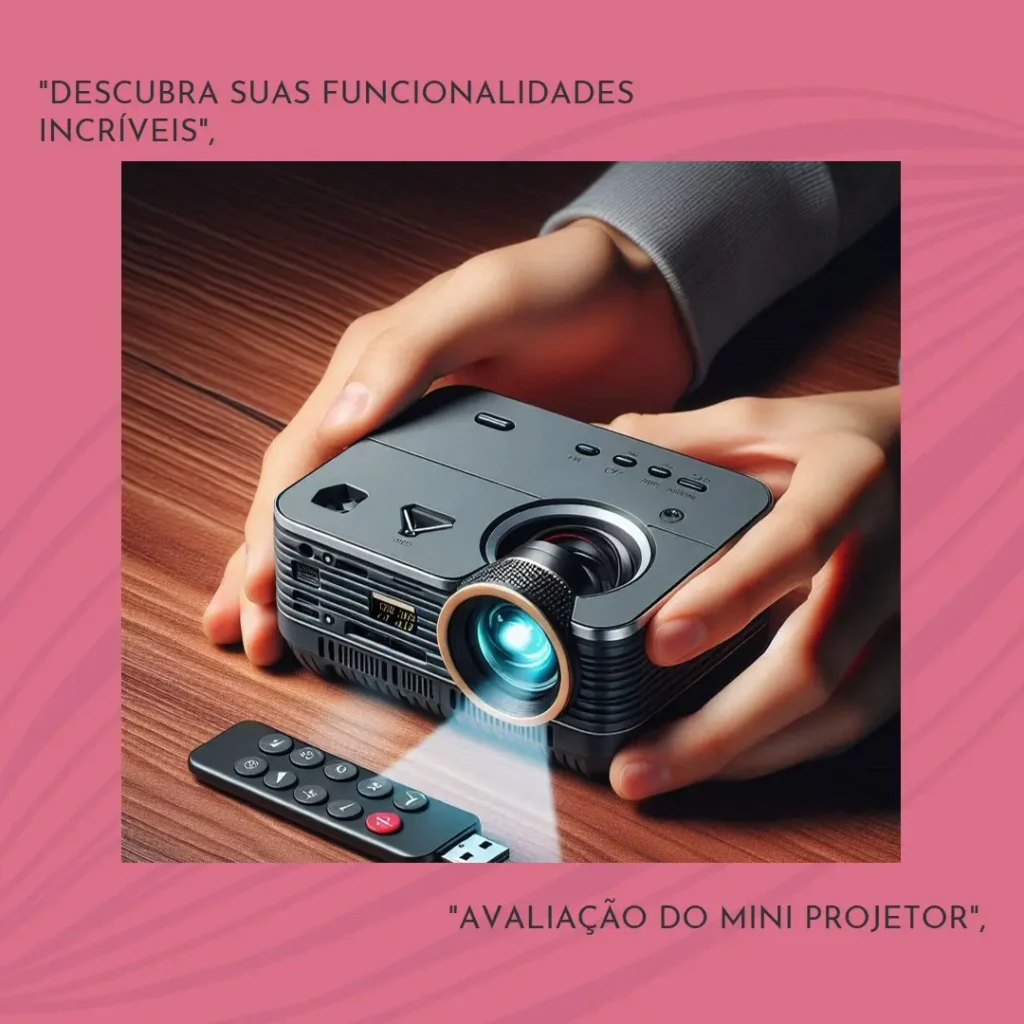 Mini Projetor Portátil WiFi Smart HD 1080P: Compacto e Potente