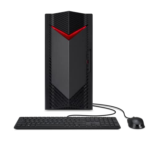 Acer Nitro 50 N50-656-UR16 Desktop para jogos | Processador Intel Core i7-14700F 20-Core | NVIDIA GeForce RTX 4060 | 16GB DDR5 5600MHz | SSD PCIe Gen 4 de 1TB | Intel Wi-Fi 6E AX211 | Windows 11 Home