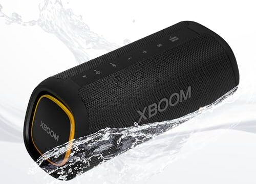 Caixa de Som Bluetooth LG Xboom Go XG7S - Bateria 24H, 30W+10W RMS, Iluminação de Estúdio, IP67, Track Woofer de Fibra de Carbono