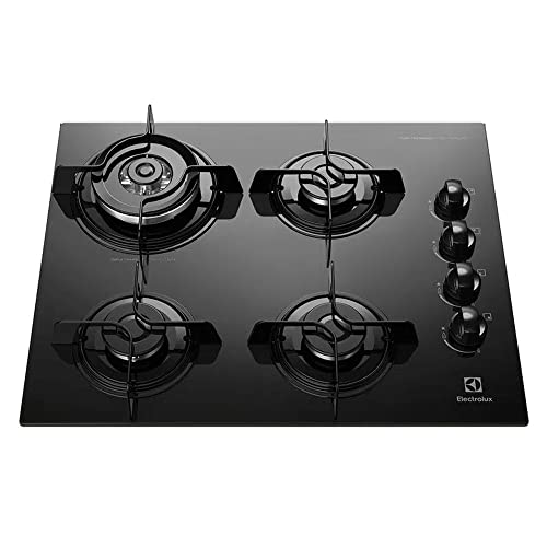 COOKTOP A GÁS KE4TP COM MESA DE VIDRO PRETA BIVOLT