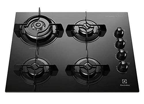 COOKTOP A GÁS KE4TP COM MESA DE VIDRO PRETA BIVOLT