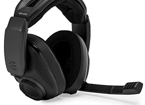 EPOS Eu Sennheiser Gsp 670 Fone De Ouvido De Jogos Sem Fio, Bluetooth De Baixa Latência, 7.1 Som Surround, Cancelamento De Ruído, Microfone, Predefinições De Áudio, Para Pc, Ps4 E Smartphones,