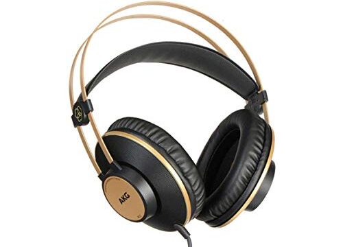 Fone de Ouvido Profissional AKG K92 - Preto/Dourado