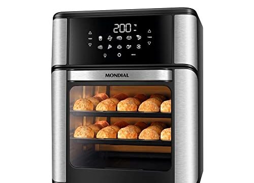 Fritadeira Air Fryer Forno Oven 12 Litros, Mondial, Preto/Inox, 2000W, 110V - AFON-12L-BI