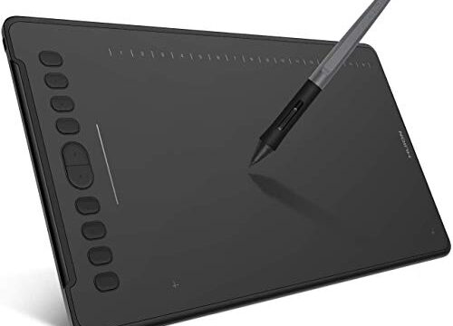 Mesa digitalizadora HUION Inspiroy H1161 suporte para Android com caneta 8192 sensibilidade à pressão barra de toque inclinada 10 teclas de pressão para animação artística iniciante - 11 polegadas