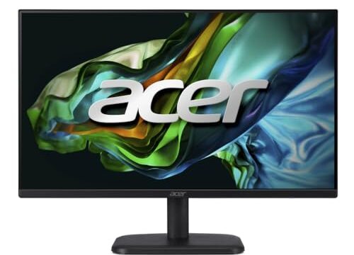 MONITOR ACER EK1 series - EK241Y Ebi Preto LED IPS 23.8” FHD 1920 x 1080 100 Hz sRGB 99% 1ms VRB AMD FreeSync ZeroFrame