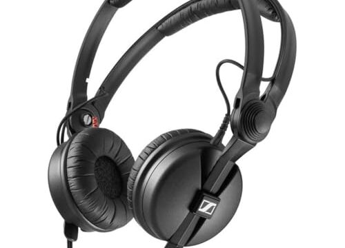 Sennheiser Pro Audio Fones de ouvido intra-auriculares profissionais HD 25 para DJ, preto