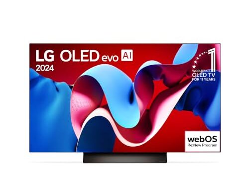 Smart TV 4K 55" LG OLED evo OLED55C4 Processador α9 Ger7 AI Painel 144Hz Intensificador de Brilho Design Ultra Slim Dolby Vision Dolby Atmos