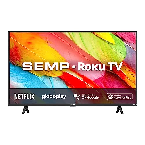 Smart TV LED 43" FULL HD Semp R6500 - Roku, Alexa, Wifi