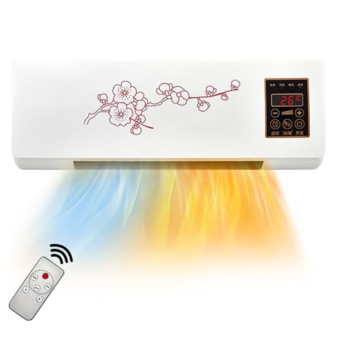 Split Max Ar Condicionado Portátil, 2 em 1 Portátil Ar Condicionado Montado na Parede com Controle Remoto para Quarto, Escritório, Cozinha, Banheiro (Plugue EUA)