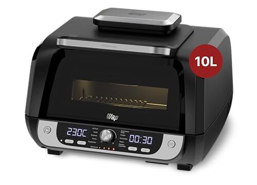 WAP Fritadeira Elétrica Air Fryer Barbecue Digital 12 em 1, 10 Litros, 4 Níveis de Temperatura, Antiaderente, 1700W 220V