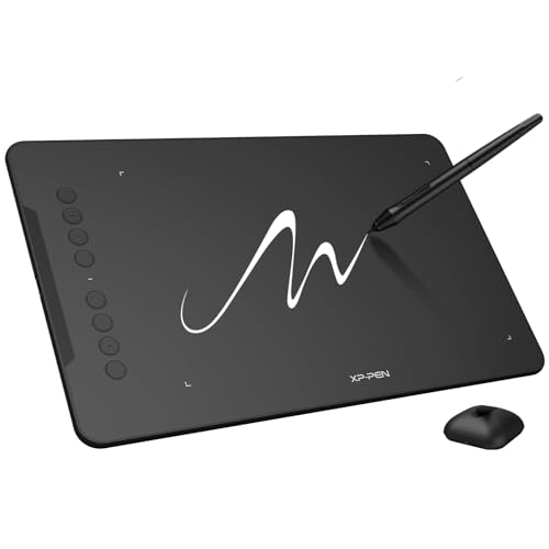 XP-Pen Mesa digitalizadora Deco 01 V2 Graphics drawing Tablet 10 x 6,25 polegadas com Stylus e 8 teclas (preto)