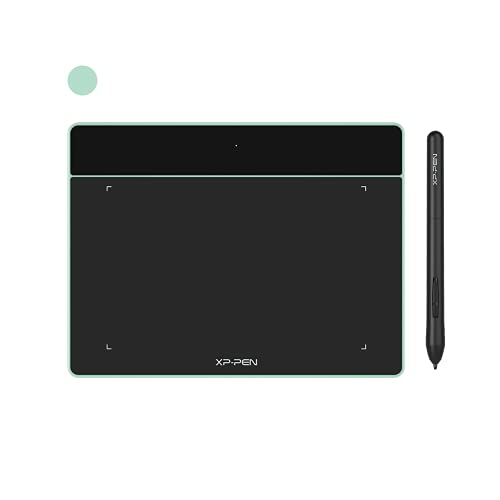 XP-PEN Mesa Digitalizadora Deco Fun S 15 x 10 cm, Tablet de desenho,com stylus,8192 níveis,para Mac, Windows,Chrome,Android,OSU! (Verde)