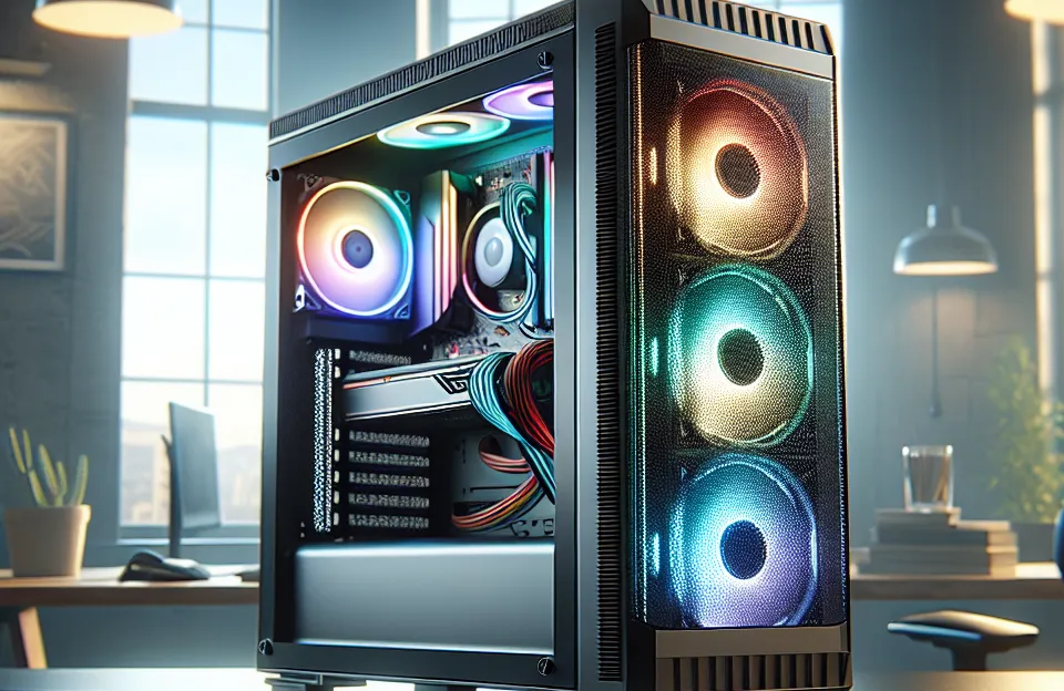 Gabinete Gamer Pichau Pouter 4 RGB com 3 Fans e Vidro