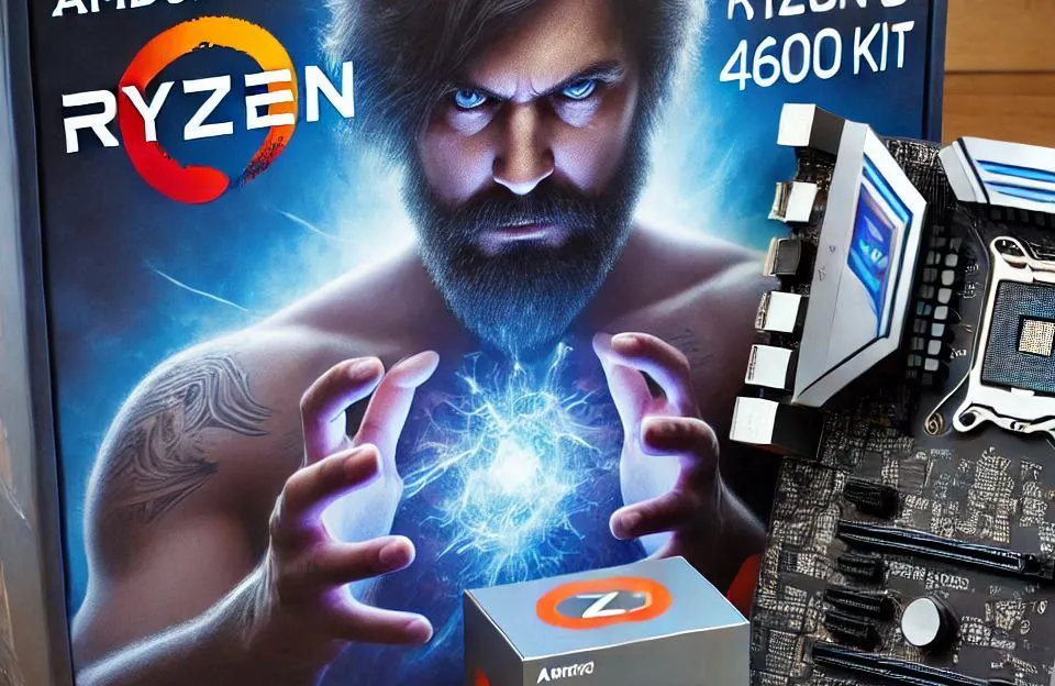 Kit Upgrade Gamer AMD Ryzen 5 4600G com Placa Mãe A520M