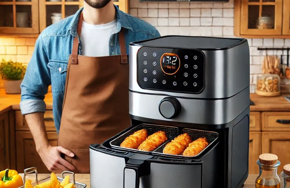 Fritadeira Elétrica Air Fryer 8L 2 Gavetas 2500W – Alta Capacidade e Versatilidade