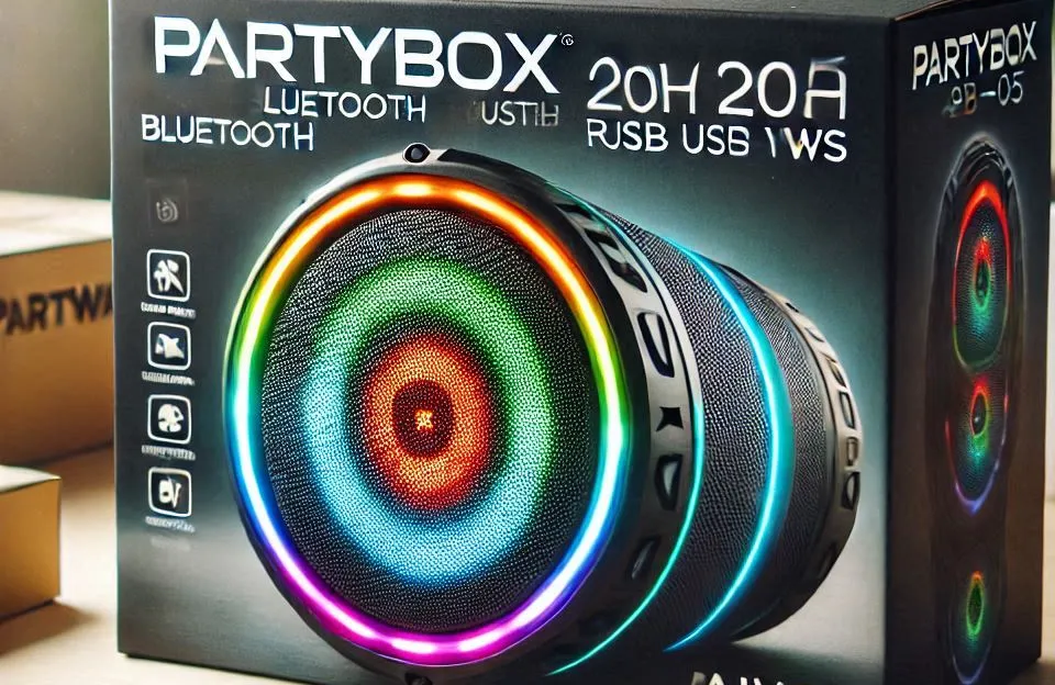 Caixa de Som PartyBox AIWA PB-05 Bluetooth 20H RGB USB TWS