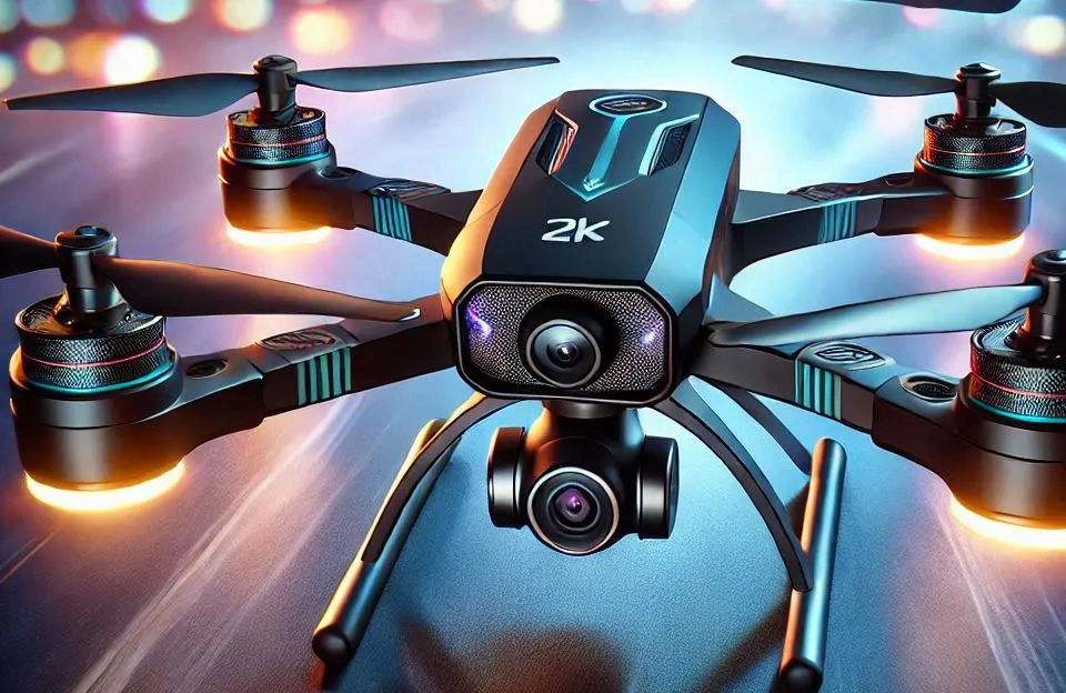 Drone FPV HD 2K com Motor sem Escovas e Funções Avançadas